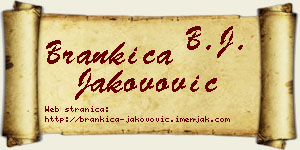 Brankica Jakovović vizit kartica